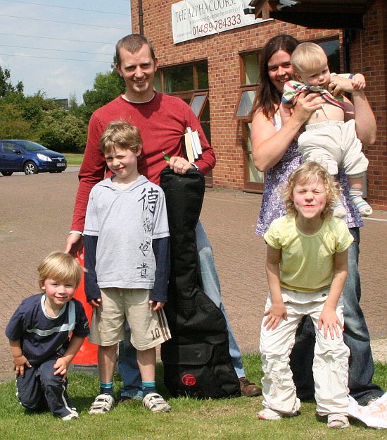 Mark and Steph Heath with their family